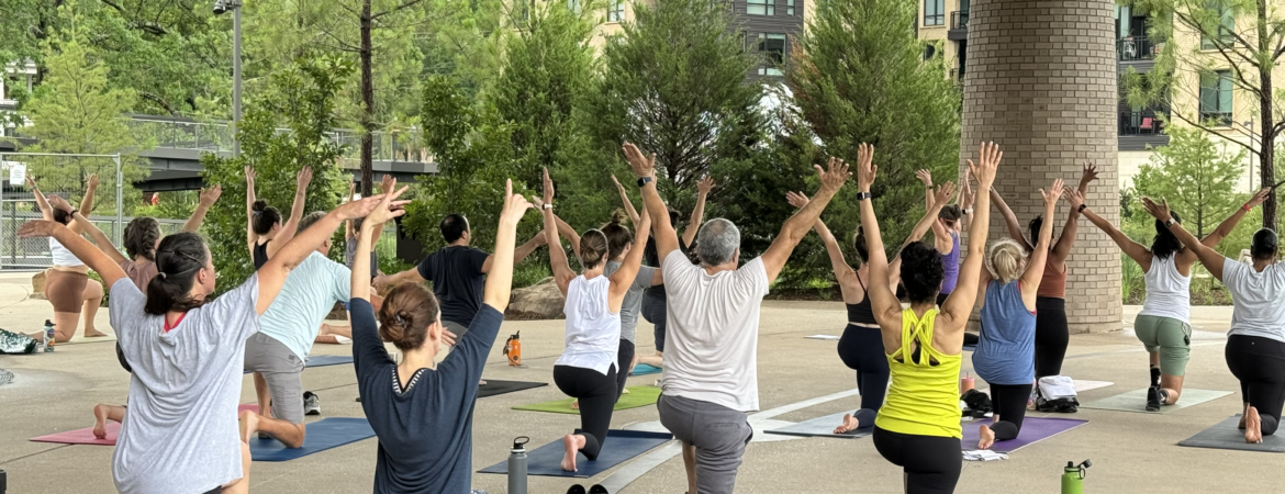 Catch a glimpse of the energy and fun during one of our dynamic fitness classes at Downtown Cary Park.